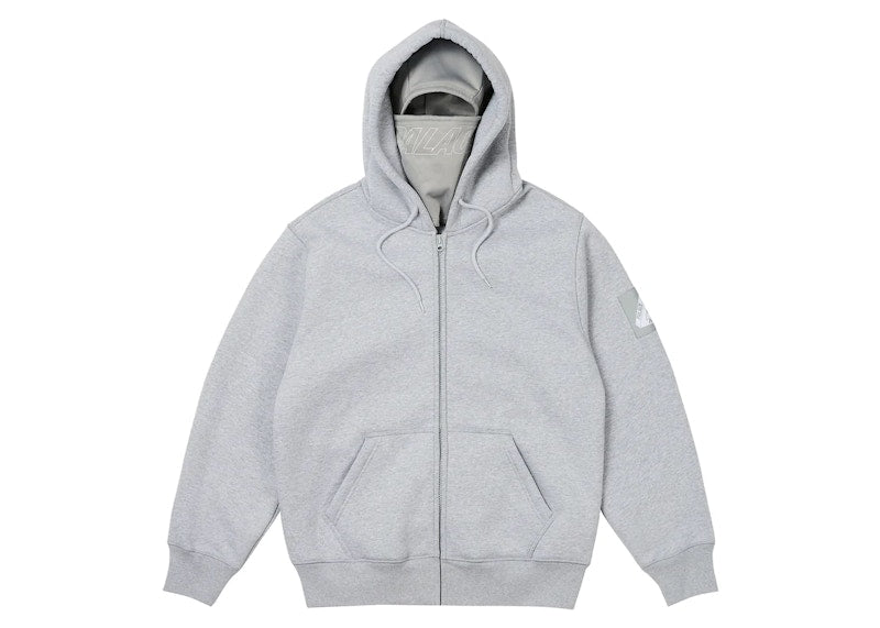 Palace Facemask Thermal Hood (FW23) Grey Marl