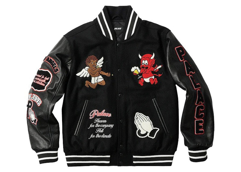 Palace Fallen Angels Varsity Jacket Black