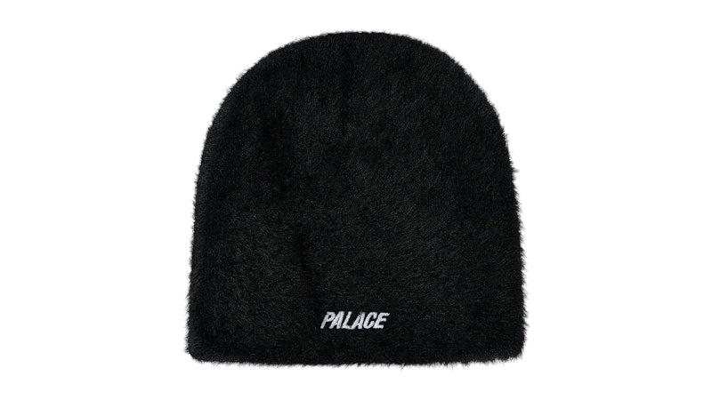 Palace Faux Mohair P Nein Cuff Beanie Black