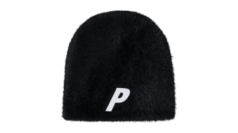 Palace Faux Mohair P Nein Cuff Beanie Black