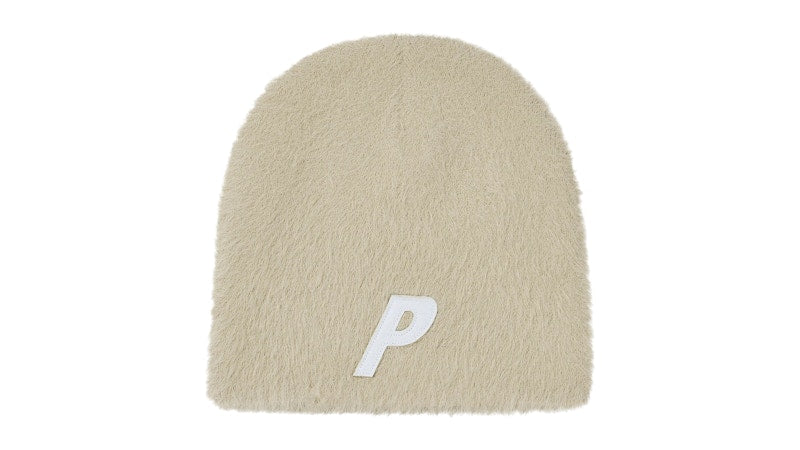 Palace Faux Mohair P Nein Cuff Beanie Stoney Grey