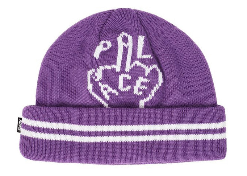 Palace Finger Up Beanie Purple