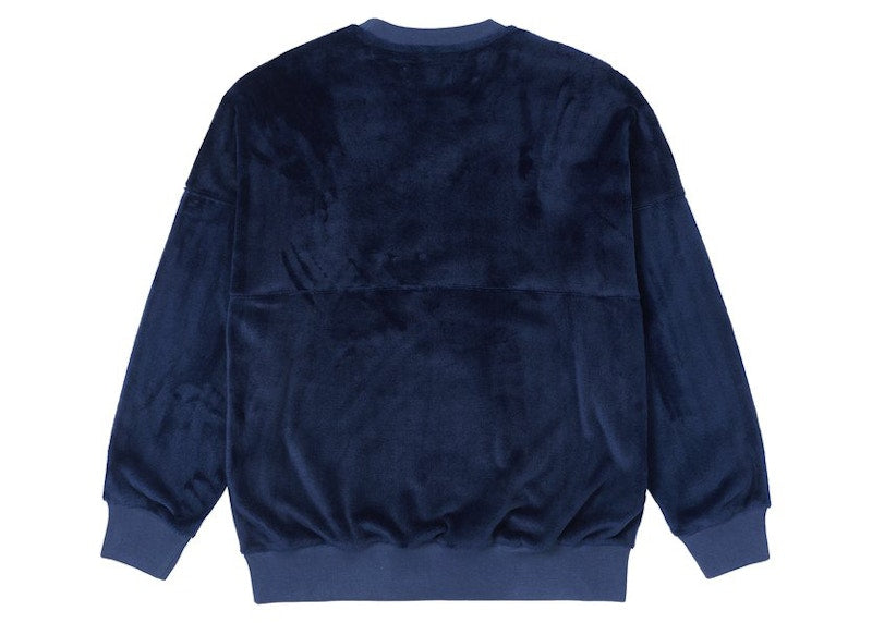 Palace Fleece Pocket Drop Shoulder Crew Blue