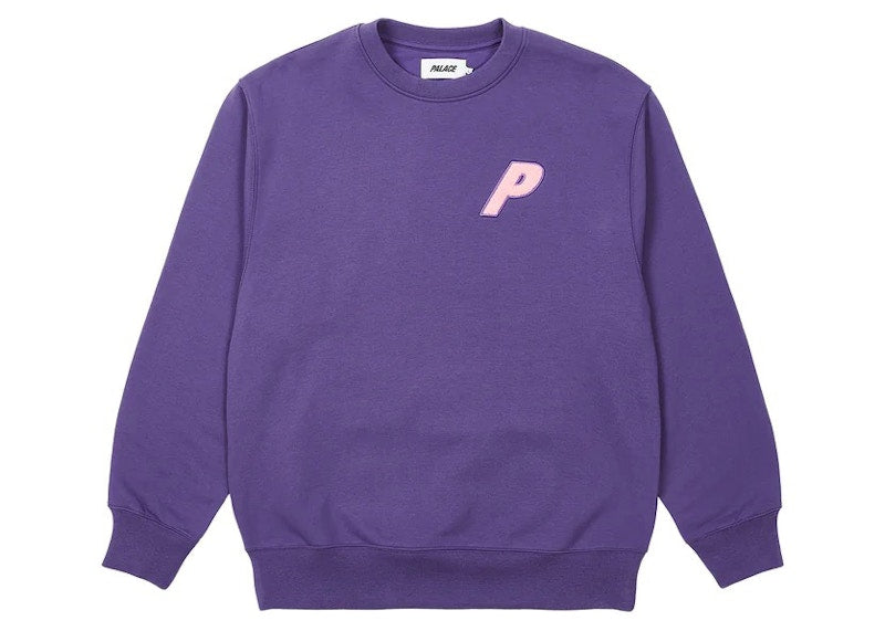 Palace Fleece Tri-Ferg Crew Perfect Purple