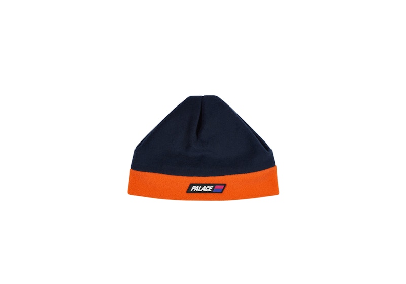 Palace Fleeced Beanie Navy/Orange