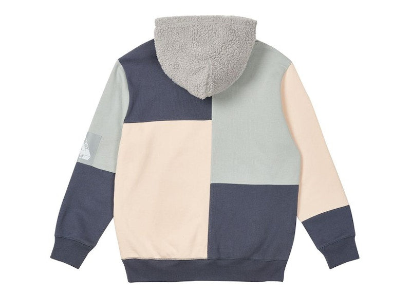Palace Fleeced Hood Blue/Peach