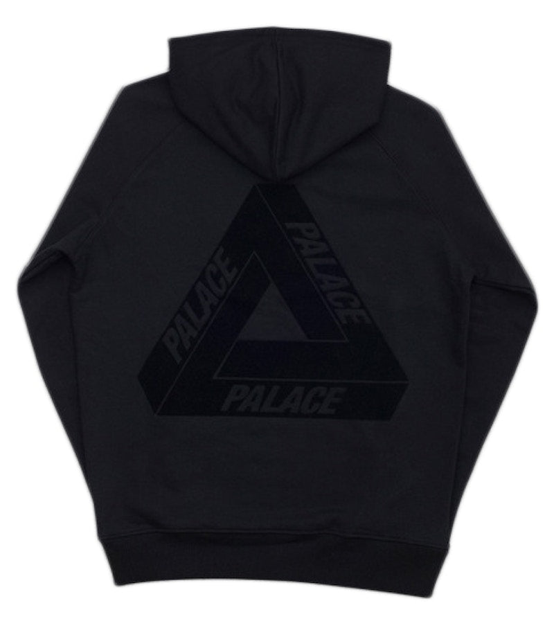Palace Flocka Hoodie Black/Black