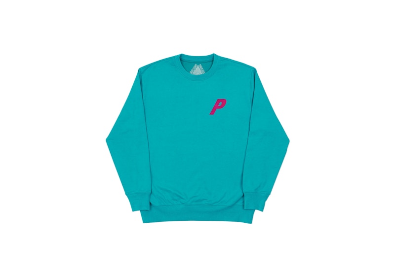 Palace Flocka P Crew Sea Green/Pink