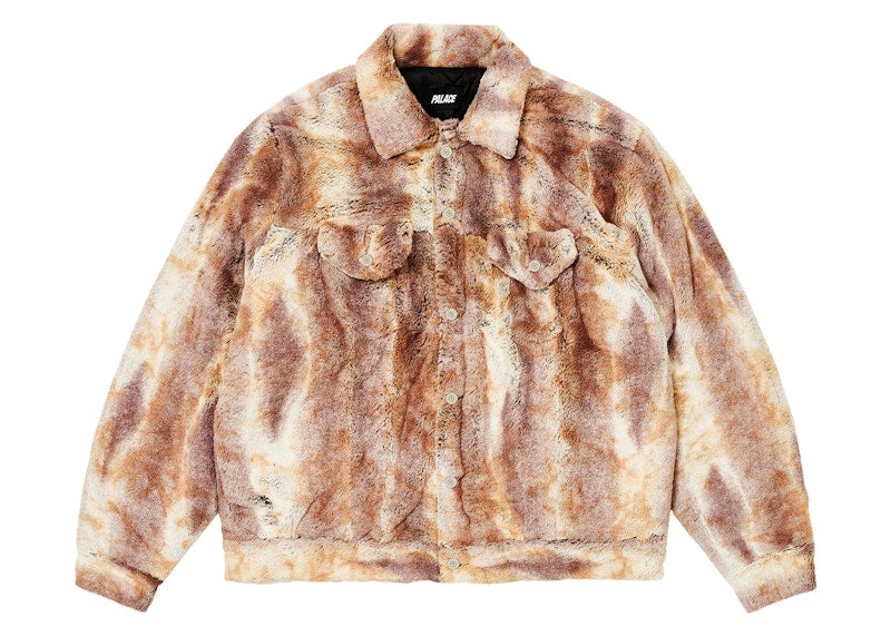 Palace Furry Trucker Jacket Brown