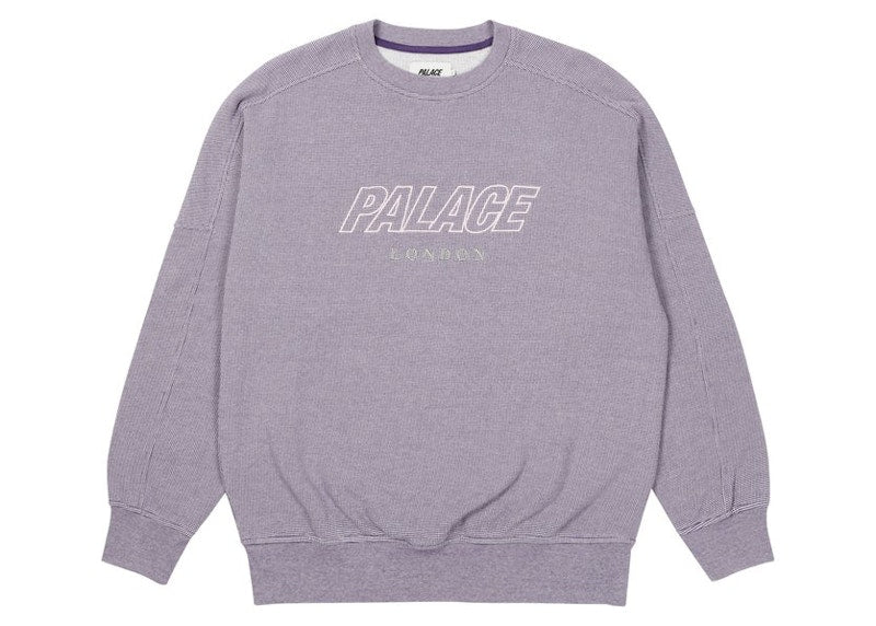 Palace Gaufre Drop Shoulder Crew Purple