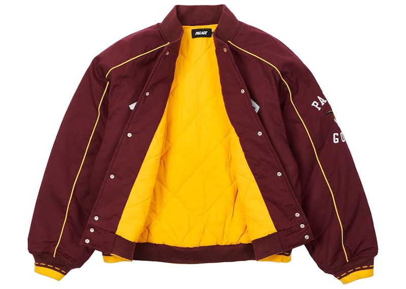 Palace Goats Varsity Jacket Burgundy