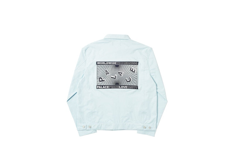 Palace Griddle Shell Jacket Light Blue