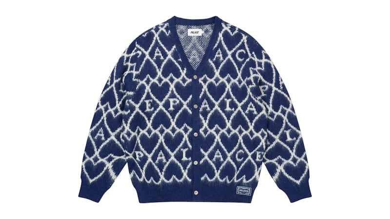 Palace Hairy Heart Knit Blue