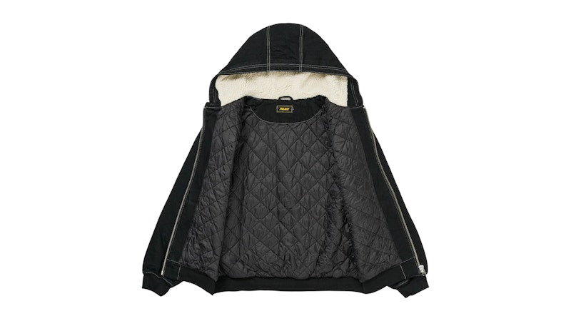 Palace Hooded Sherp Jacket Black Stone Wash