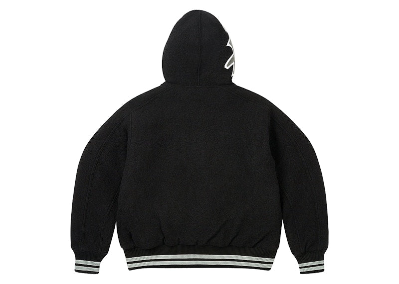 Palace Hooded Varsity Jacket Black