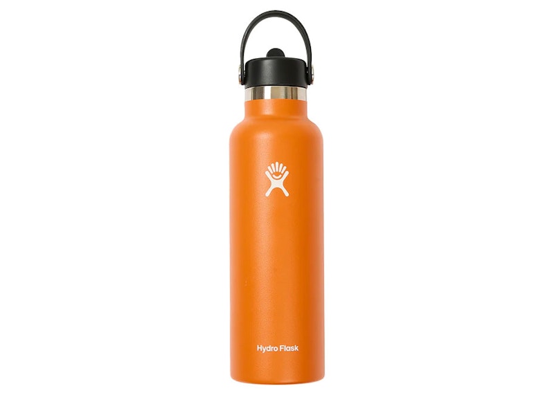 Palace Hydro Flask 21 Oz Standard Mouth With Flex Straw Cap Orange