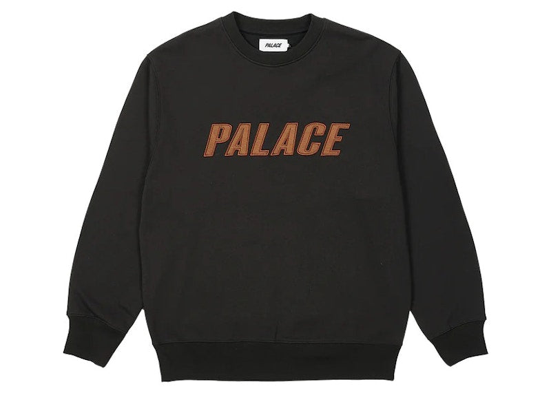 Palace Iridescent Applique Crew Black
