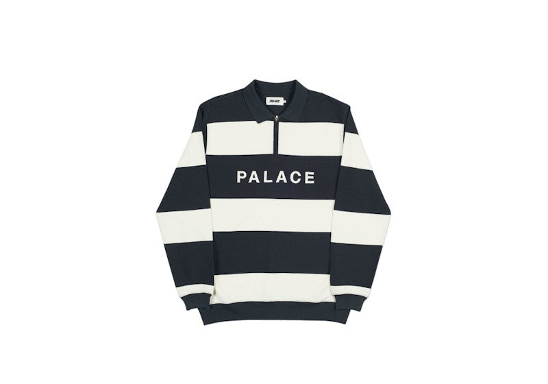 Palace J Stripe Crew Black/White