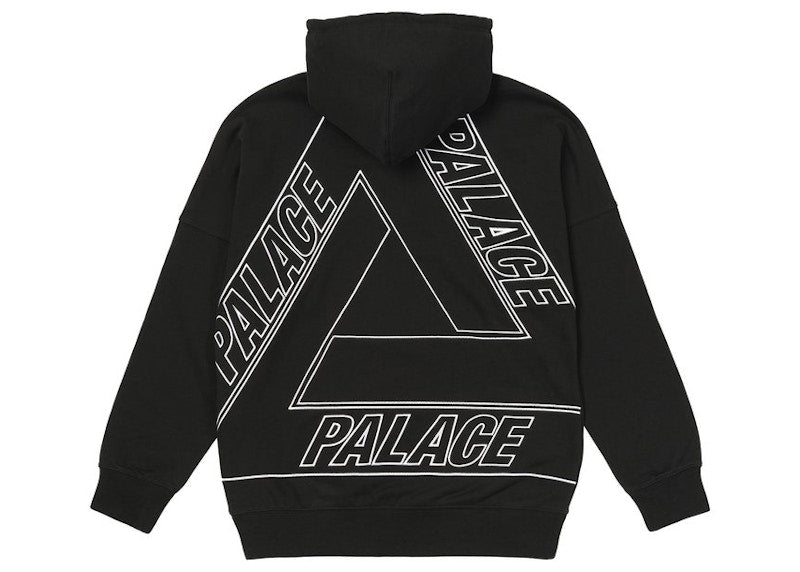 Palace Jumbo Tri-Ferg Drop Shoulder Hood Black