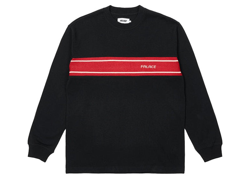 Palace Knit Block L/S Tee Black