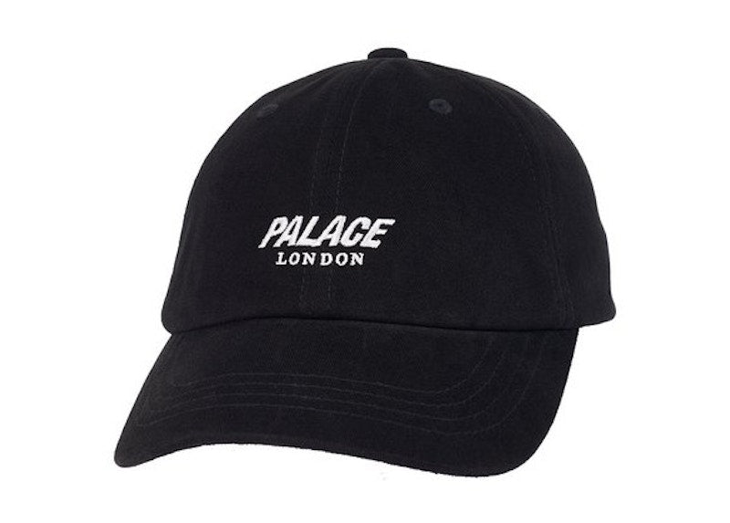 Palace Leather Strap 6-Panel Black