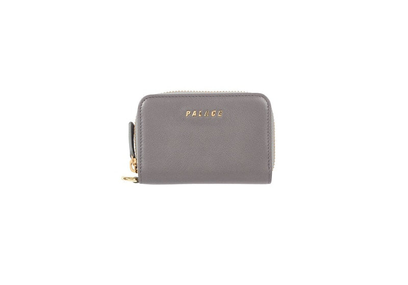 Palace Leather Zip Wallet Grey
