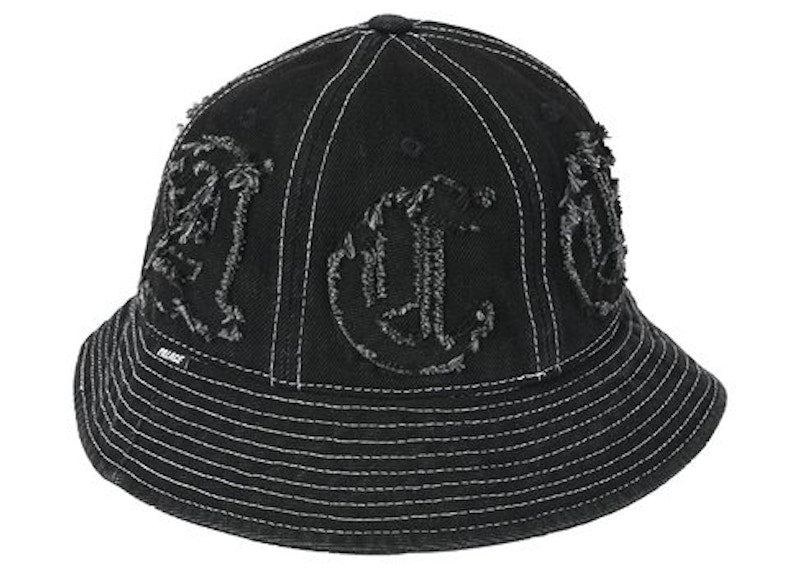 Palace Lique Denim Bucket Hat Black