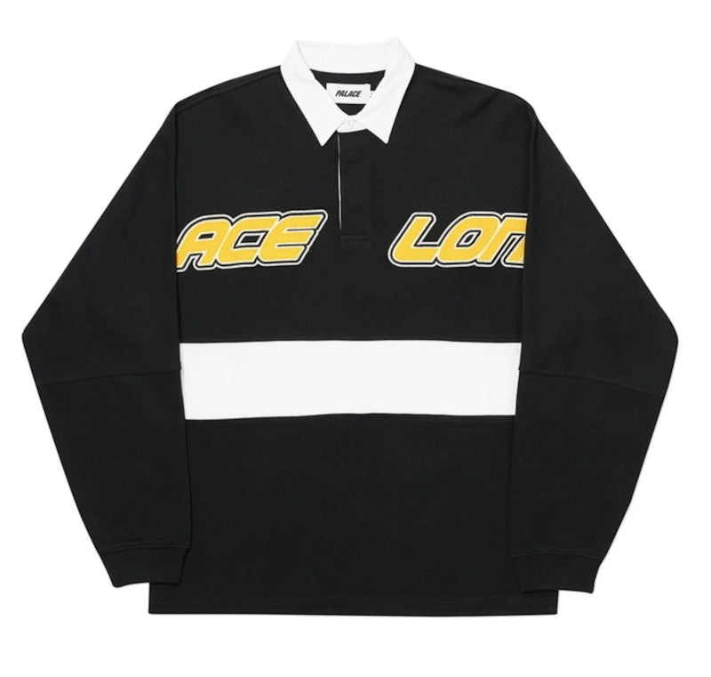 Palace London Rugby Top Black/White