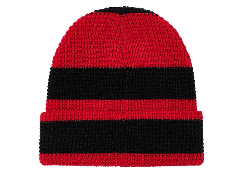 Palace London Waffle Beanie Red/Black