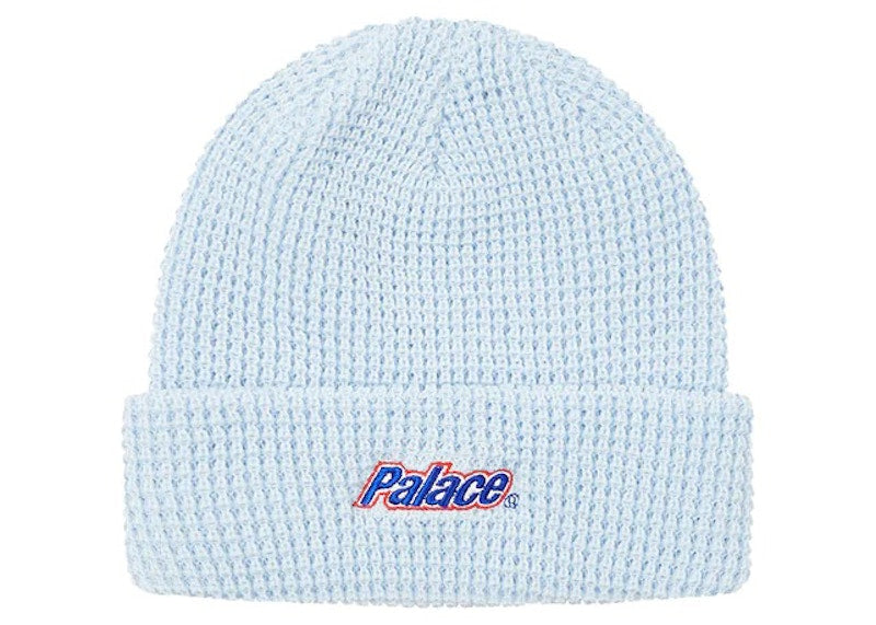 Palace Lowercase Font Beanie Light Blue