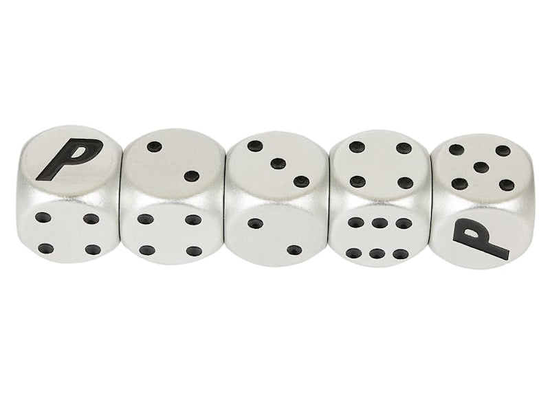 Palace Metal Dice Silver