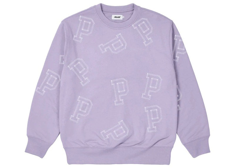 Palace Multi P Flatlock Crew Lilac