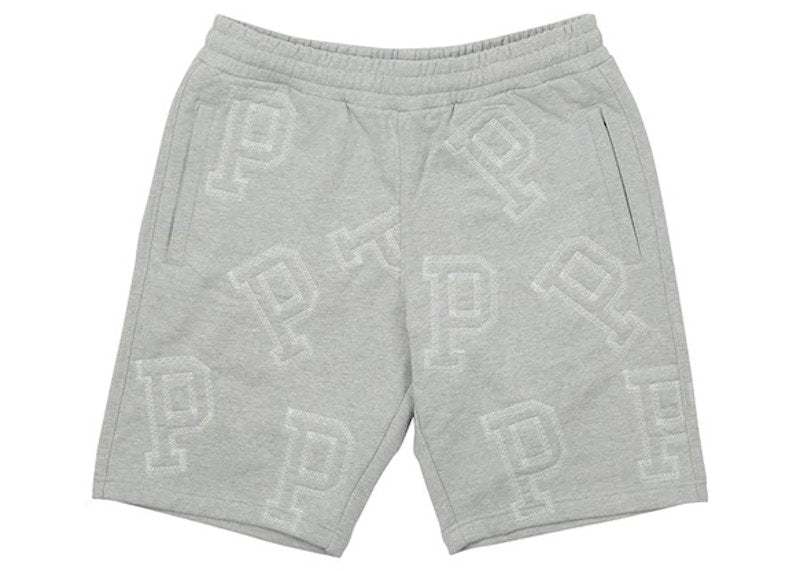 Palace Multi P Sweat Shorts Grey Marl