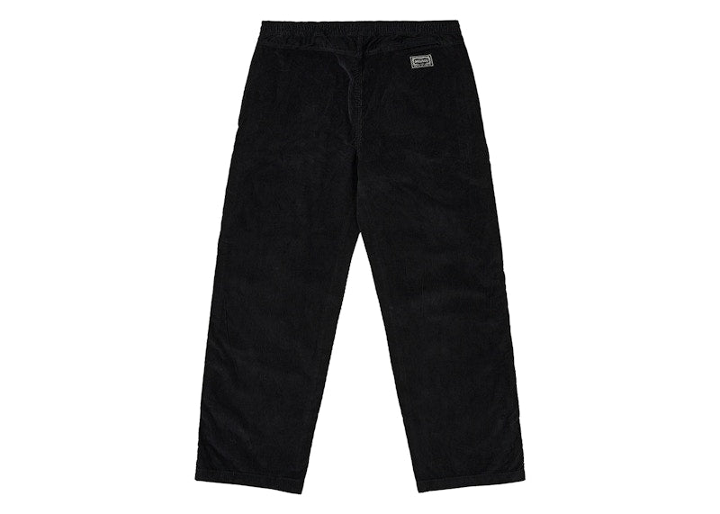Palace Needle Cord Beach Trouser Black