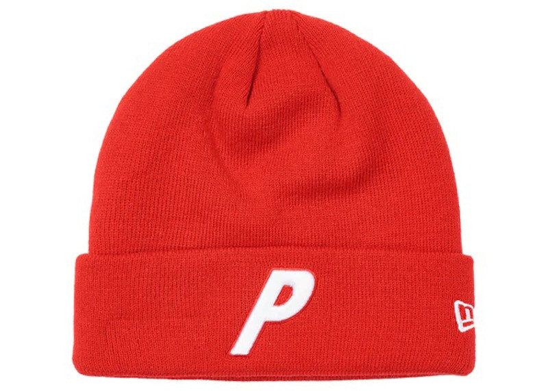 Palace New Era P Beanie Red