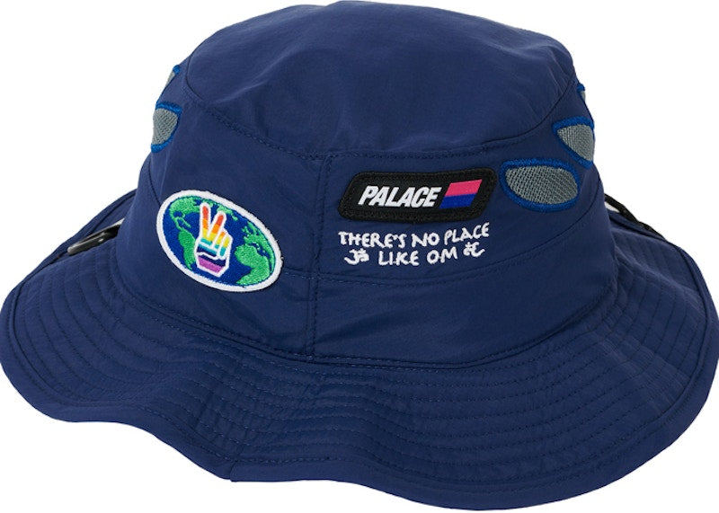 Palace OM Shell Bucket Hat Navy