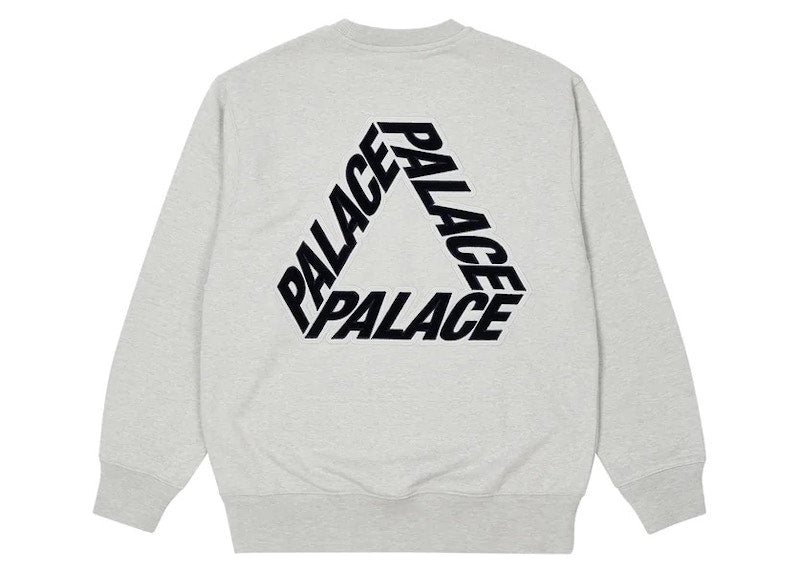 Palace P-3 Applique Crew Grey Marl