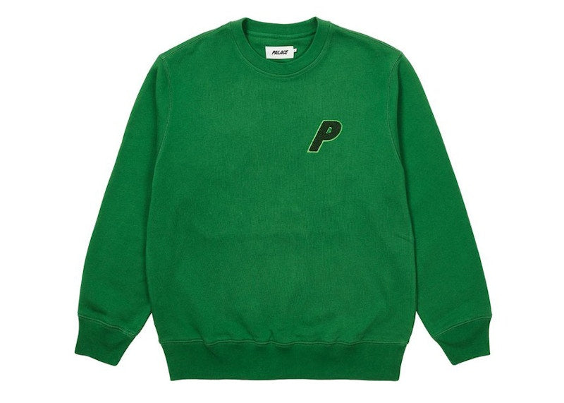 Palace P-3 Chenille Crew Green