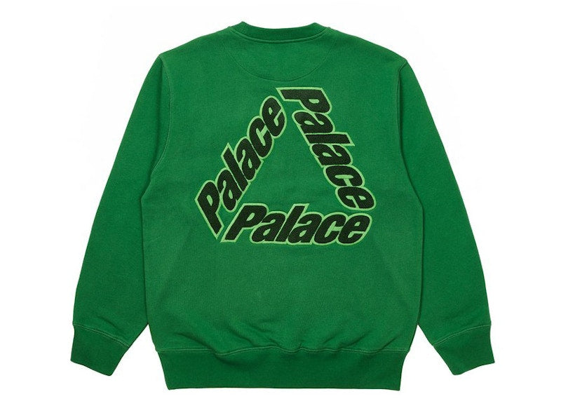 Palace P-3 Chenille Crew Green