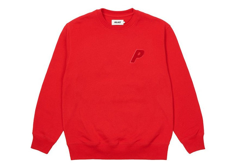 Palace P-3 Chenille Crew Red