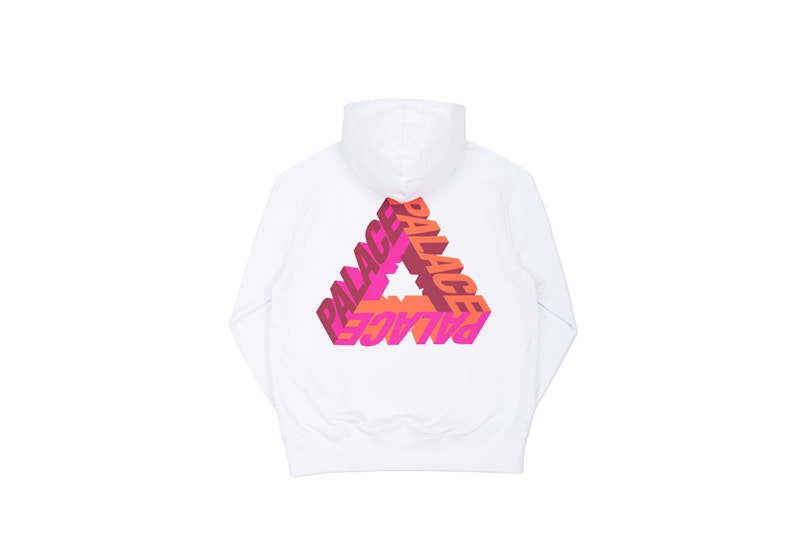 Palace P-3D Hood (Summer 2017) White/Pink/Orange