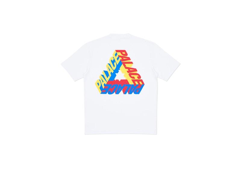 Palace P-3D T-Shirt (Summer 2017) White/Yellow/Red/Blue