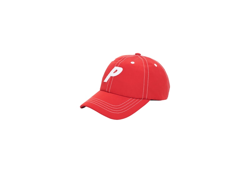 Palace P 6-Panel Poplin Red/White