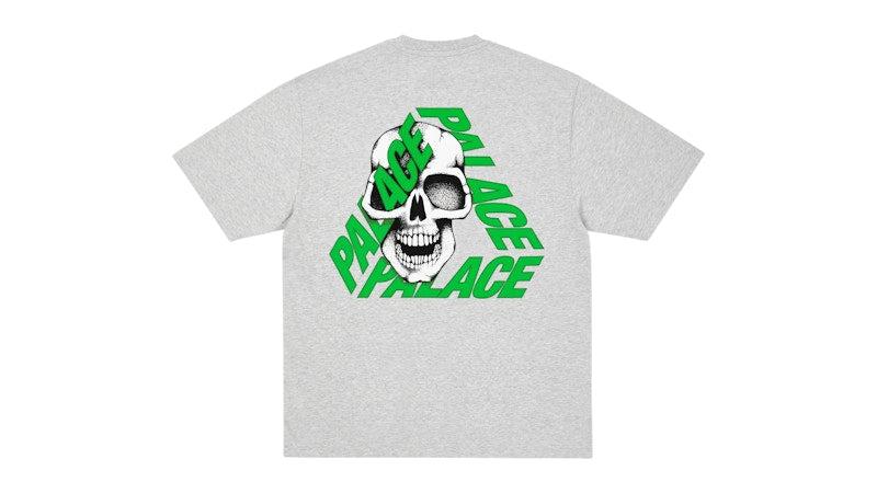 Palace P3 Skull T-shirt Grey Marl