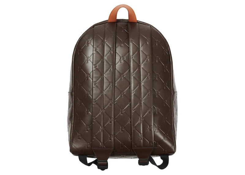 Palace PAL-M-Gram Leather Backpack Brown