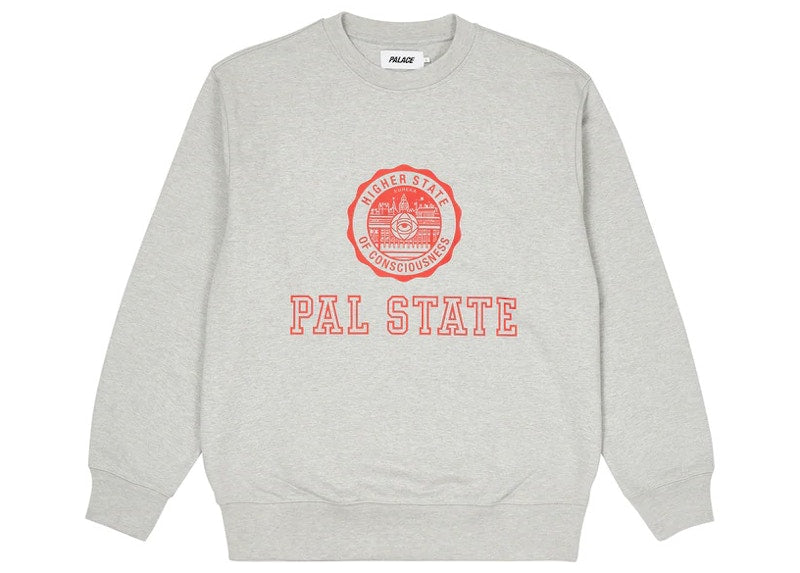 Palace Pal State Crew Grey Marl