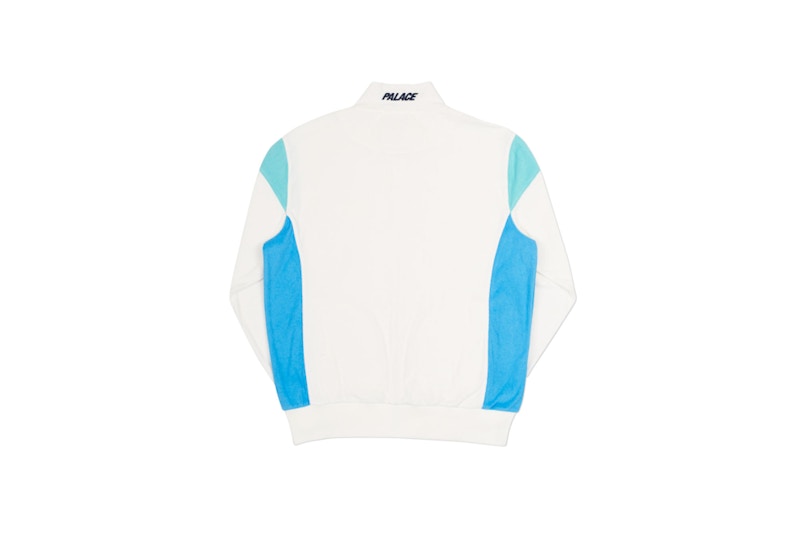 Palace Panelled Track Top White/Blue/Light Blue
