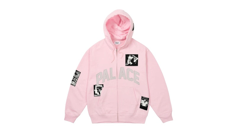 Palace Patch Up Zip Hood Lush Flush