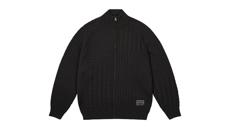 Palace Patchwork Zip Knit Black