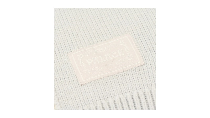Palace Patchwork Zip Knit White